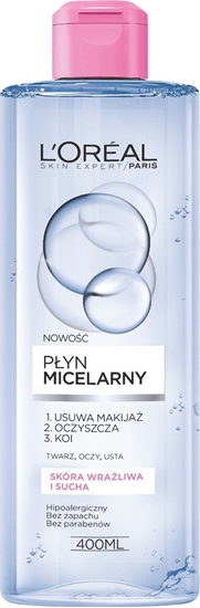 Изображение LOreal Paris Skin Expert Pyn micelarny - cera sucha i wraliwa 400ml