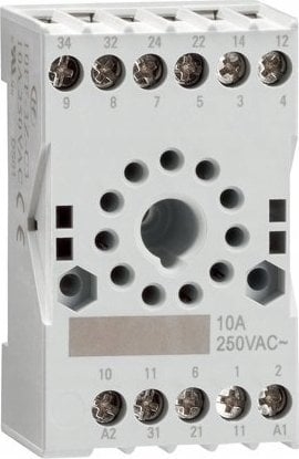 Attēls no Lovato Electric Gniazdo 11 pinowe do przekaników przemysowych 3 C/O, bez obejmy sprynowej, zaciski rubowe