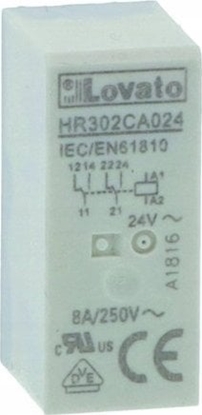 Attēls no Lovato Electric Przekanik miniaturowy, sterowanie 12VDC, 1C/O, 16A, do gniazd HR5XS2.. (maks. 10A)