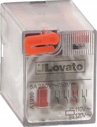 Attēls no Lovato Electric Przekanik przemysowy ze wskanikiem LED i przyciskiem mechanicznym, sterowanie 24VDC, 4C/O, 5A, do gniazd HR6XS4..