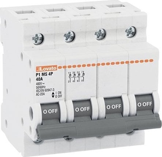 Picture of Lovato Electric Rozcznik izolacyjny, moduowy, 4P, 100A w AC22A