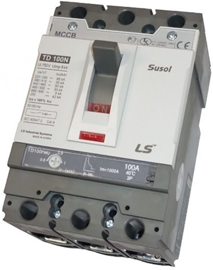 Изображение LSiS Wycznik mocy 160A 3P 50kA kompletny (TD160N FMU 160A 3P)