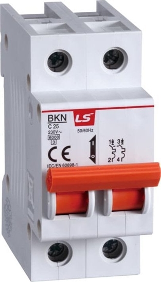 Изображение LSiS Wycznik nadprdowy 2P B 63A 6KA BKN 2P B63A 06120275R0