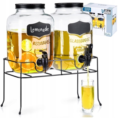 Picture of Lumarko Sój do napojów with tap and black stand 2x4 l 3 el.