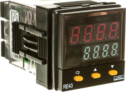 Picture of Lumel Programowalny regulator zasilanie 90-264V AC wejcie uniwersalne wyjcie 1 przekanik 2A wyjcie 2/alarm 2 przekanikowe alarm 1
