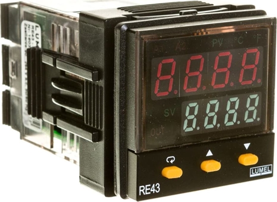 Picture of Lumel Programowalny regulator zasilanie 90-264V AC wejcie uniwersalne wyjcie 1 przekanik 2A wyjcie 2/alarm 2 przekanikowe alarm 1