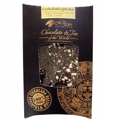 Picture of M.Pelczar Chocolatier Gorzka czekolada z karmelizowan esencj yerba mate i skórk cytrynow 85g