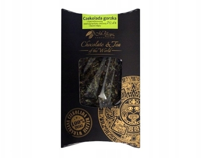 Picture of M.Pelczar Chocolatier Gorzka czekolada z karmelizowan esencj zielonej herbaty i limi mity 85g