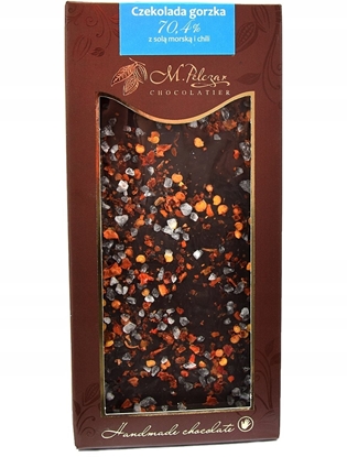 Picture of M.Pelczar Chocolatier Gorzka czekolada z sol morsk i chili 85g
