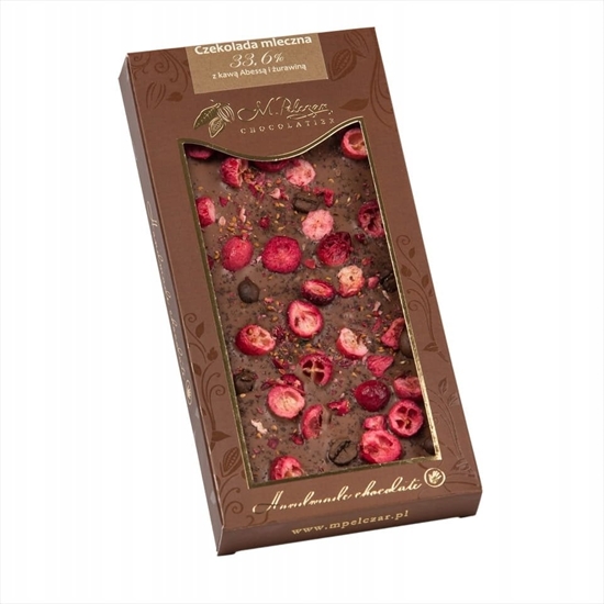 Picture of M.Pelczar Chocolatier Mleczna czekolada z kaw Abess i urawin 85g