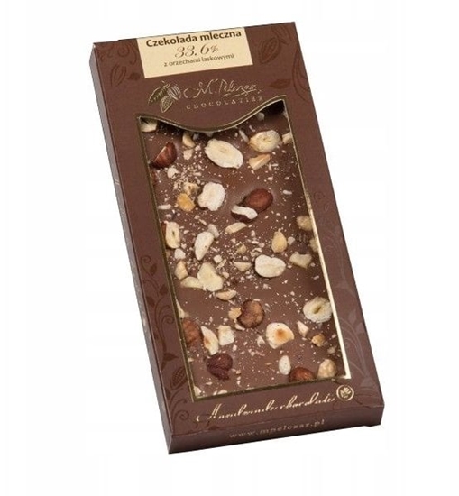 Picture of M.Pelczar Chocolatier Mleczna czekolada z orzechami laskowymi 80g