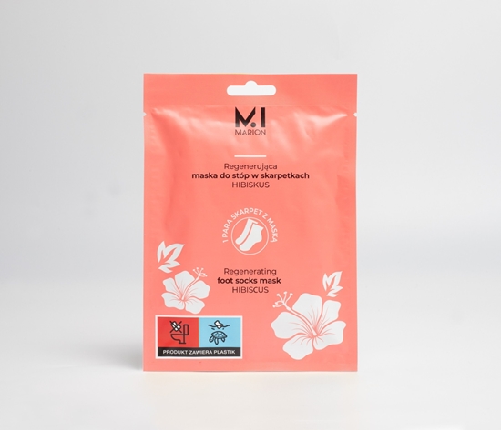 Изображение Marion Regenerujca maska do stóp w skarpetkach Hibiskus 2 x 15 ml