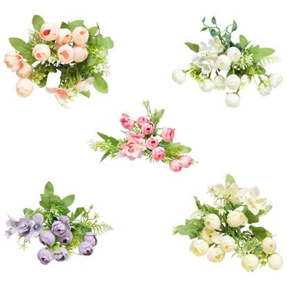 Изображение Mākslīgais ziedu pušķis, dažādi veidi