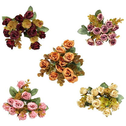 Изображение Mākslīgais ziedu pušķis, dažādi veidi