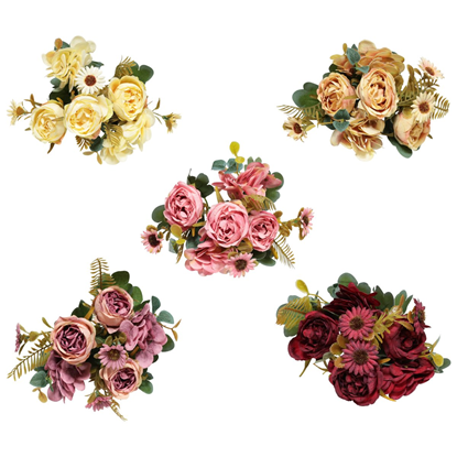 Изображение Mākslīgais ziedu pušķis, dažādi veidi