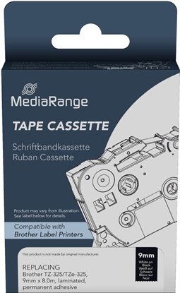 Изображение Mediarange Schriftbandka. Brother TZ-325/TZe-325 9mm 8m sw