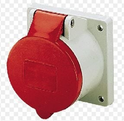 Изображение Mennekes Gniazdo tablicowe proste czerwone 16A 400V IP44 (MEN1385)