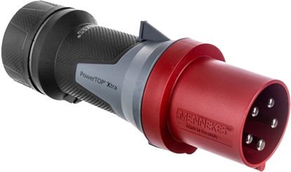 Изображение Mennekes Wtyczka przenona PowerTOP Xtra 63A 5P 6h 400V czerwona IP44 13112 (MEN13112)