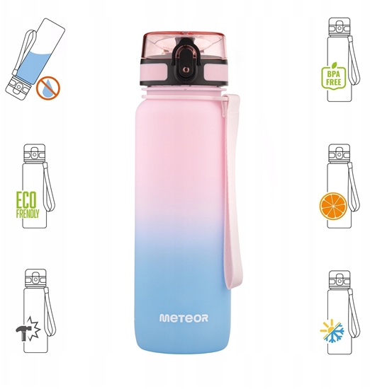 Picture of Meteor Bidon sportowy 800 ml róowy/niebieski