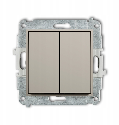 Picture of MINI Mechanizm cznika podwójnego schodowego (dwa klawisze bez piktogramów) taupe 60MWP-33.1