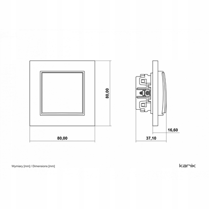 Attēls no MINI Mechanizm cznika zwierny wiato taupe 60MWP-5
