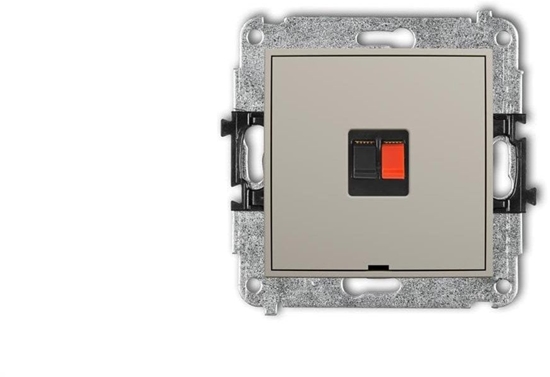 Picture of Karlik MINI Mechanizm gniazda gonikowego pojedynczego, bez pola opisowego taupe 60MGGBO-1