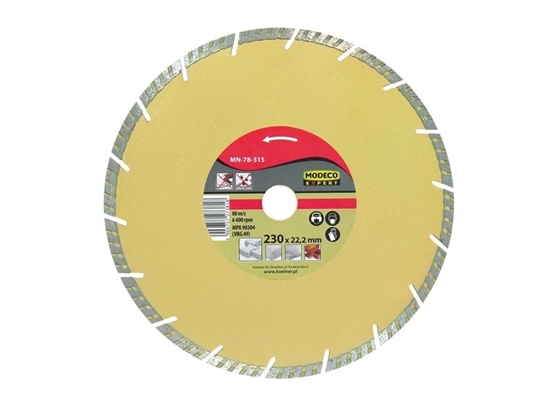 Picture of Modeco ciernica diamentowa segmentowa TURBO 230mm - MN-78-315