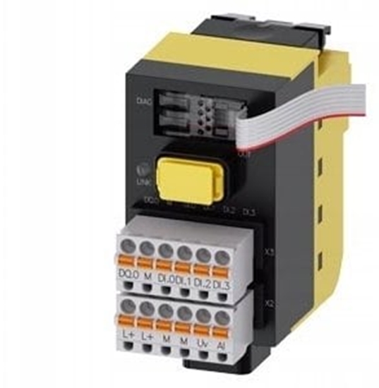 Изображение Modu interfejsowy failsafe Profinet 1DQ 4DI 1AI 24V DC przy sprynowe monta tablicowy SIRIUS ACT 3SU1400-1LL10-3BA1