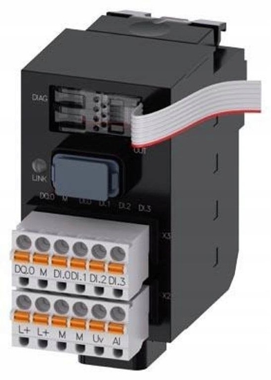 Изображение Modu interfejsowy standard Profinet 1DQ 4DI 1AI 24V DC przycza sprynowe monta tablicowy SIRIUS ACT 3SU1400-1LK10-3BA1