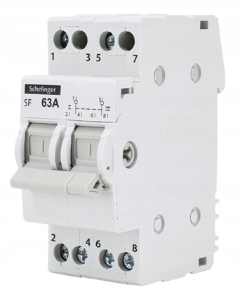 Изображение Moduowy przecznik instalacyjny I-0-II 2P 63A A11-SF-2P-063