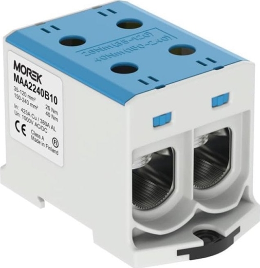 Picture of MOREK Zczka OTL240-2 kolor niebieski 2xAl/Cu 35-240mm2 1000V Zacisk uniwersalny MAA2240B10