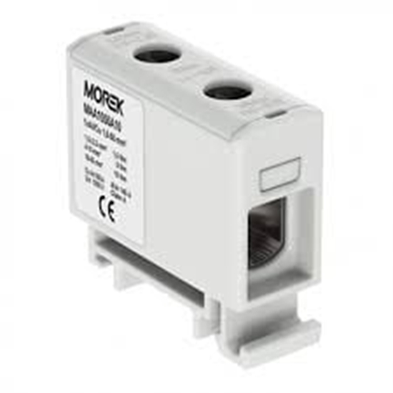 Picture of MOREK Zczka szyn gwint AL/CU 1,5-50mm2 TS35 1-tor 2-otw zaciskowe OTL50 szary (MAA1050A10)