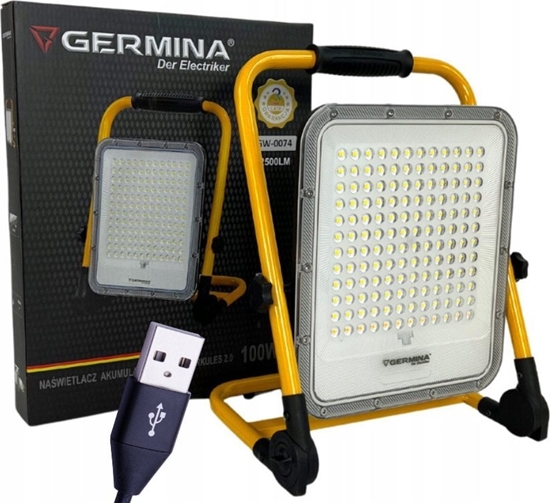 Изображение Nawietlacz Germina Nawietlacz LED adowalny, 100 W, 2500 lm, 6500 K, IP65, Herkules, GERMINA
