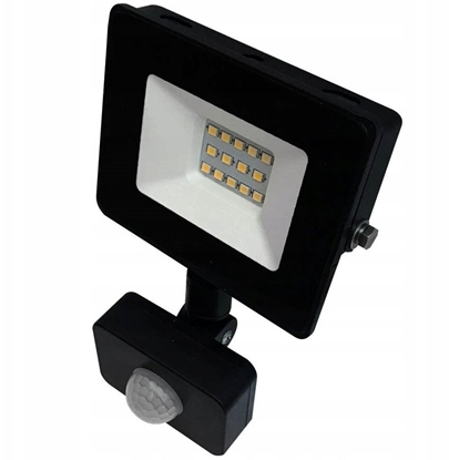 Изображение NAWIETLACZ LED SMD KASTEL 10W 4000K 800LM IP65 CZARNY CZ. PIR C64-S-LFK-010BL-4K