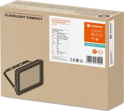 Изображение Nawietlacz Ledvance Projektor LED FLOOD COMPACT V 50W 840 SYM 100 WT 4058075574915