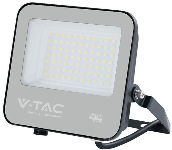 Изображение Nawietlacz V-TAC Projektor LED CREE CHIP 50W 135lm/W czarna obudowa IP65 VT-4455 4000K 6750lm 6 lat gwarancji