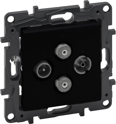 Изображение Niloe Step Gn TV-R-SAT-SAT kocowe typu gwiazda, 2 przewody, 1,5db - czarny 863582B