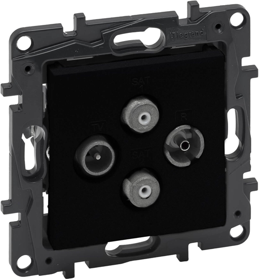 Изображение Niloe Step Gn TV-R-SAT-SAT kocowe typu gwiazda, 2 przewody, 1,5db - czarny 863582B