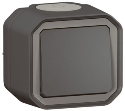 Picture of NOWE PLEXO 55 Przycisk jednobiegunowy komplet natynkowy 10A - 250V AC antracyt 069790L