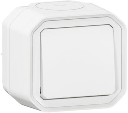 Picture of NOWE PLEXO 55 Przycisk jednobiegunowy komplet natynkowy 10A - 250V AC biay 069760L