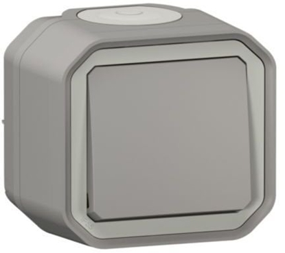 Picture of NOWE PLEXO 55 Przycisk jednobiegunowy komplet natynkowy 10A - 250V AC szary 069720L