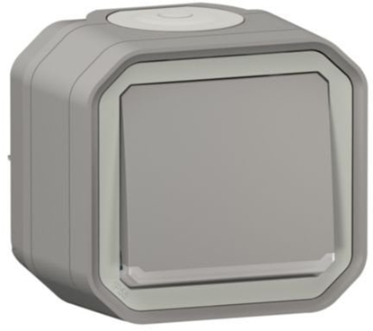 Picture of NOWE PLEXO 55 Przycisk jednobiegunowy z podwietleniem komplet natynkowy 10A - 250V AC szary 069722L