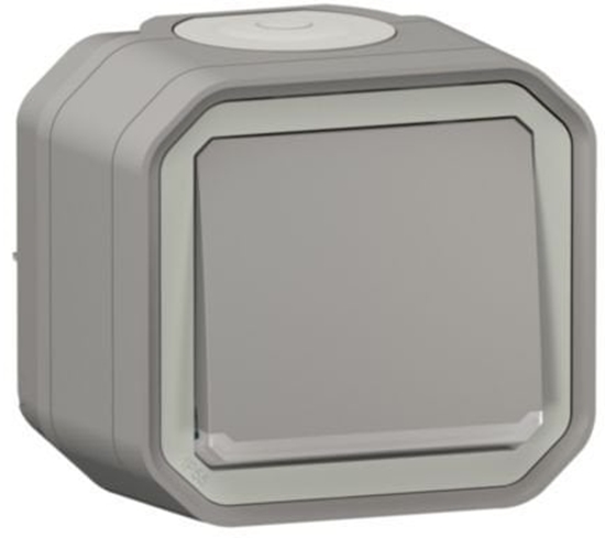 Picture of NOWE PLEXO 55 Przycisk jednobiegunowy z podwietleniem komplet natynkowy 10A - 250V AC szary 069722L