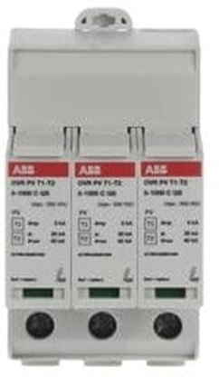 Изображение Ogranicznik przepi B+C typ T1+T2 do ochrony instalacji PV 1100V Iimp= 5kA In= 20kA PV OVR 5-1000 P QS 2CTB812050R1000