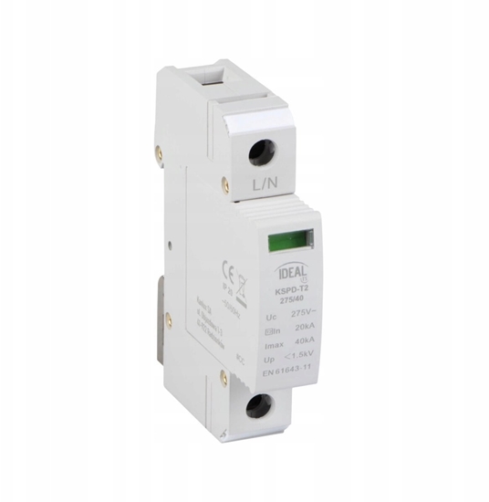 Изображение Ogranicznik przepi Typ T2 1P 20kA 1,5kV KSPD-T2 275/40 1P 36310