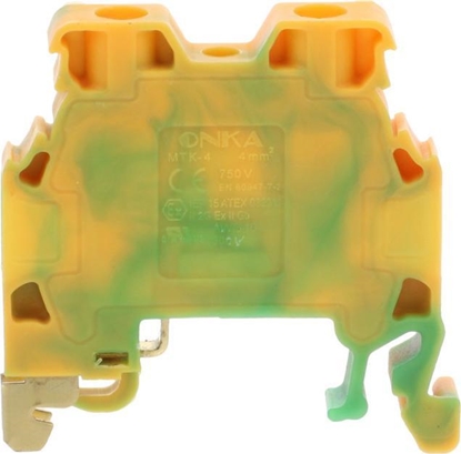 Изображение ONKA Elektrik Zaczka uniwersalna rubowa, uziemiajca MTK 4mm2 óto-zielona T0-1293