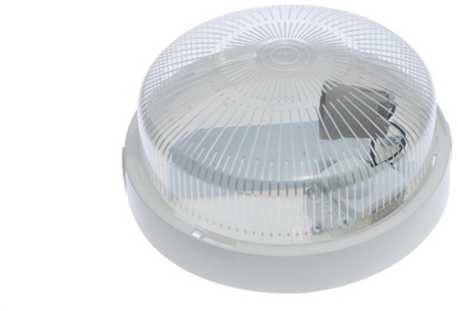 Изображение Oprawa owietleniowa RITA z czujnikiem ruchu, E27, 18W, IP44, IK10, biaa, klosz poliwglan przeroczysty D.3170R