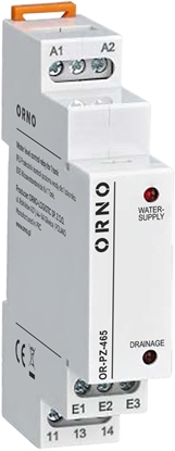 Picture of Orno 1 moduowy przekanik kontroli poziomu wody dla 1 zbiornika 24-240VAC/DC, OR-PZ-465