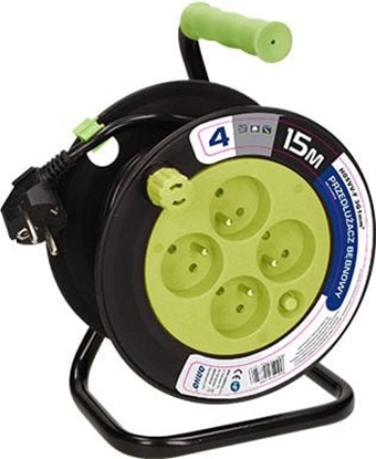Изображение Orno Przeduacz bbnowy MINI 4 x 230V / PVC 3 x 1mm limonkowy 15m (OR-AE-1339/L)