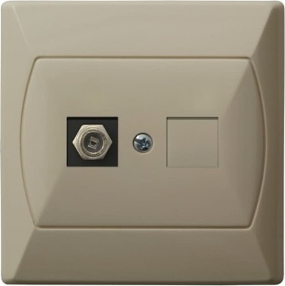 Picture of Ospel AKCENT Gniazdo antenowe pojedyncze typu F beowe GPA-1AF/01